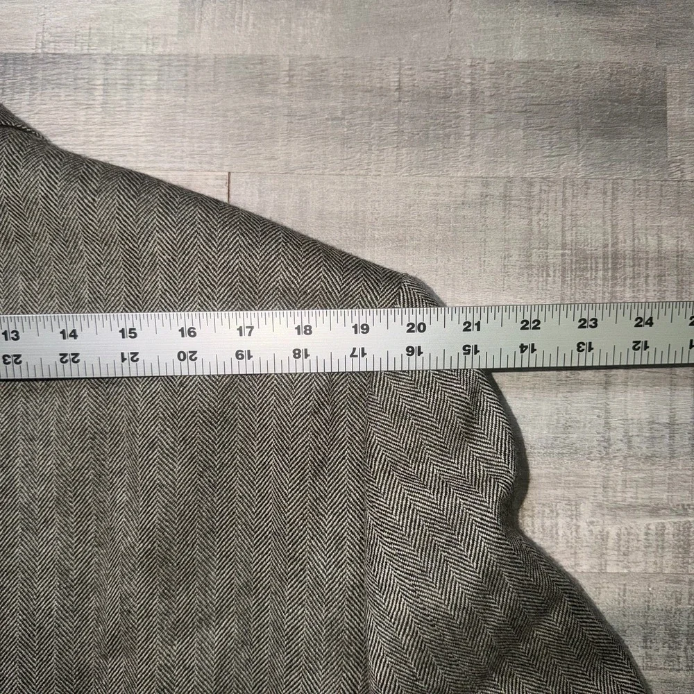 Ralph Lauren Men Blazer 46 Large Gray Wool 2 Button Sport Coat Elbow Patches